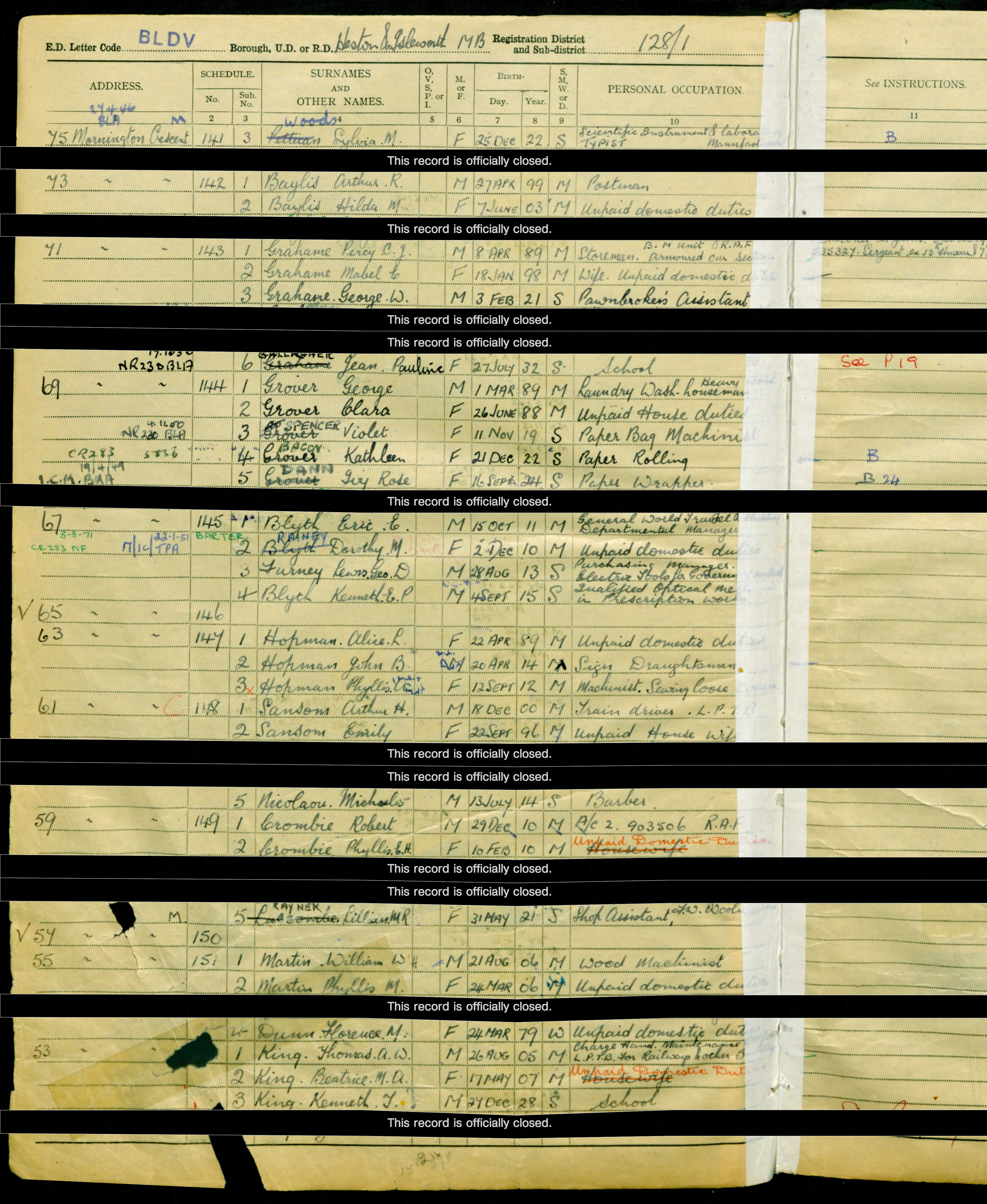 BLYTH-Eric-E-1939-Register