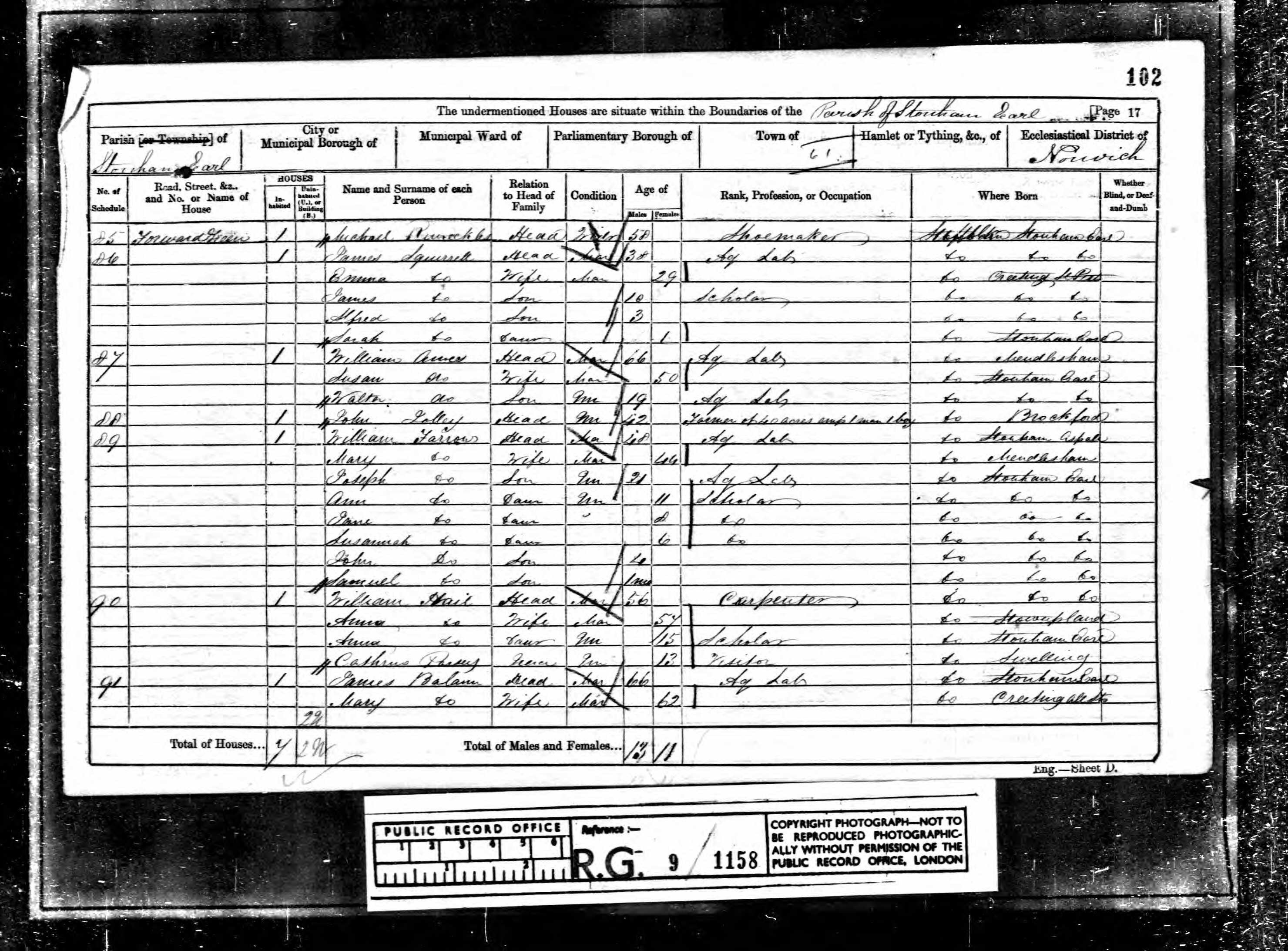 FARROW-William-1861-Census