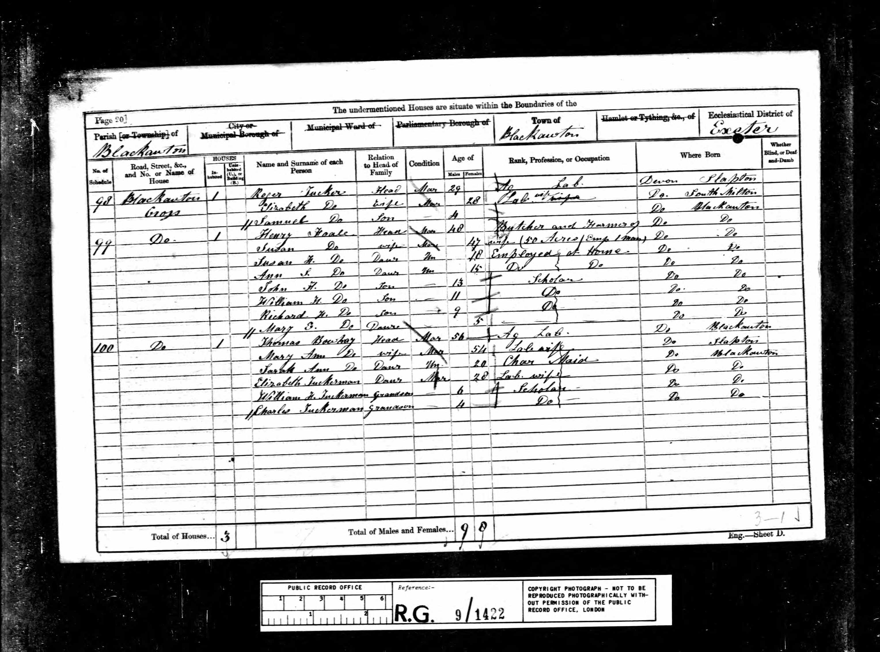 FOALE-Henry-1861-Census