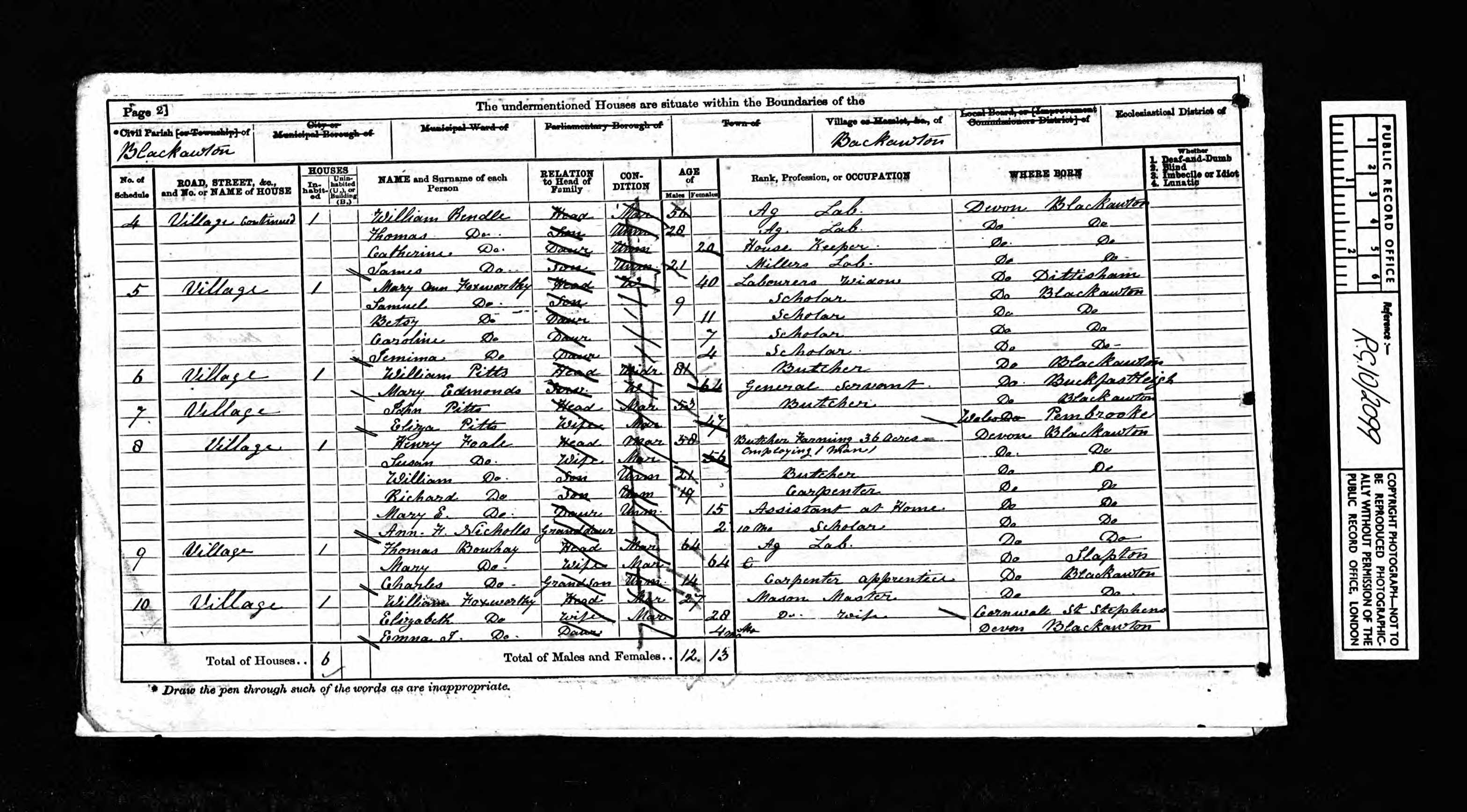 FOALE-Henry-1871-Census