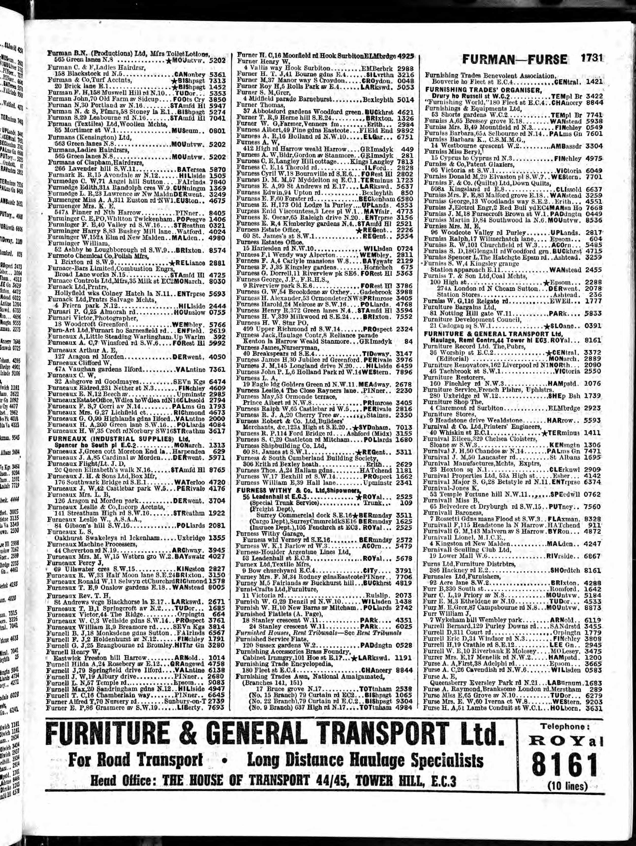 FURNEY-Mrs-F-M-1949-Phonebook