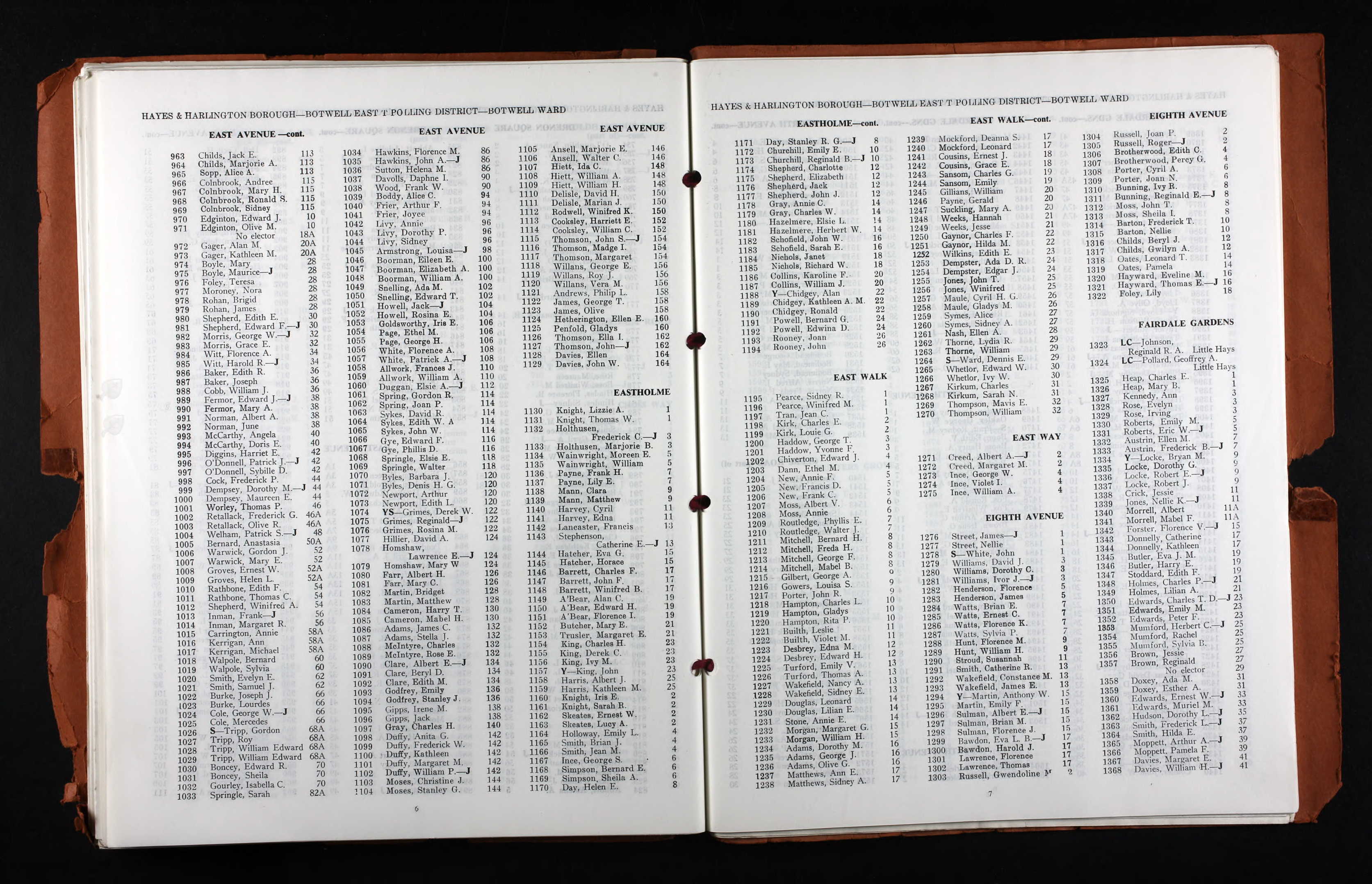 MUMFORD-Herbert-Cecil-1962-Electoral-Register