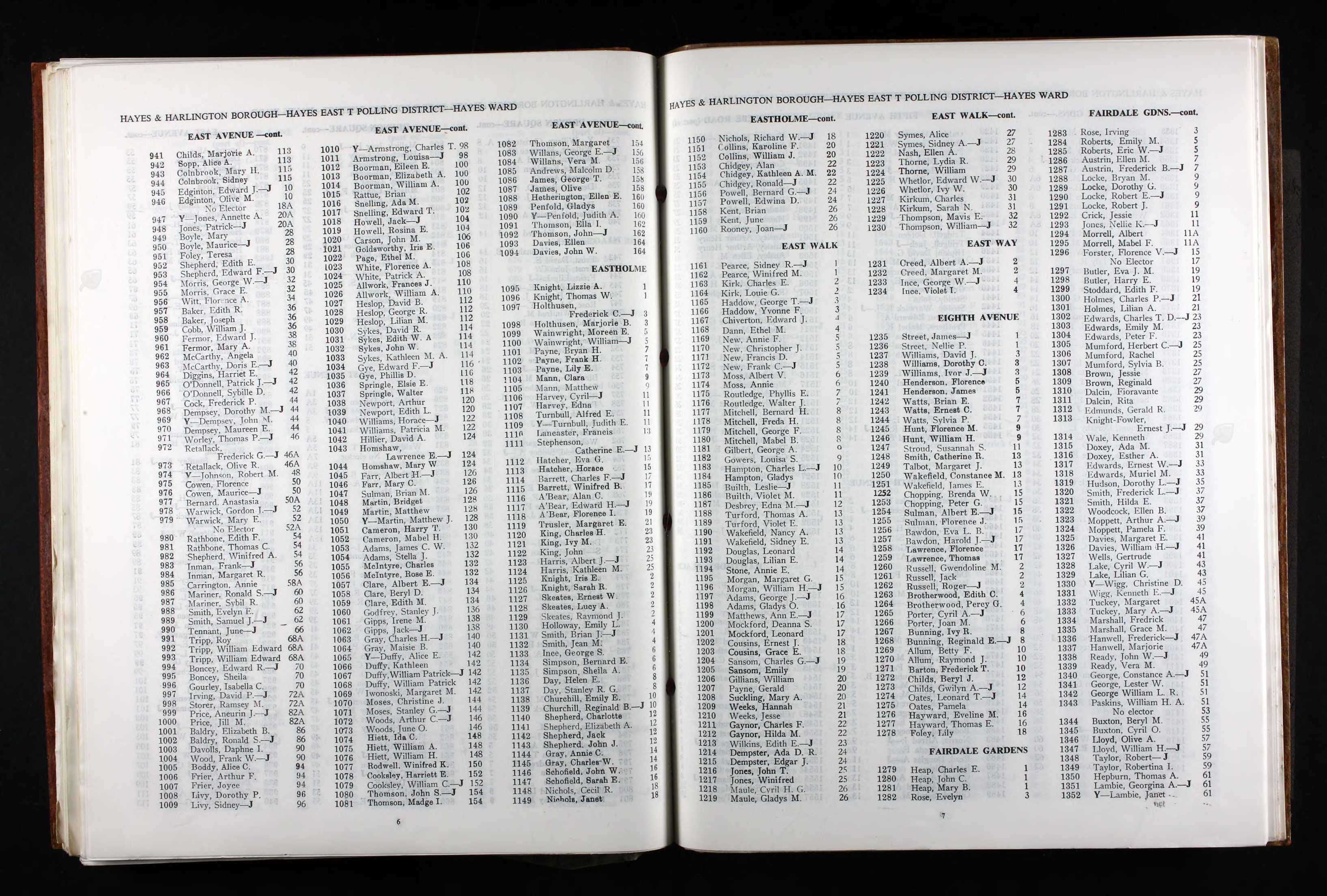 MUMFORD-Herbert-Cecil-1964-Electoral-Register