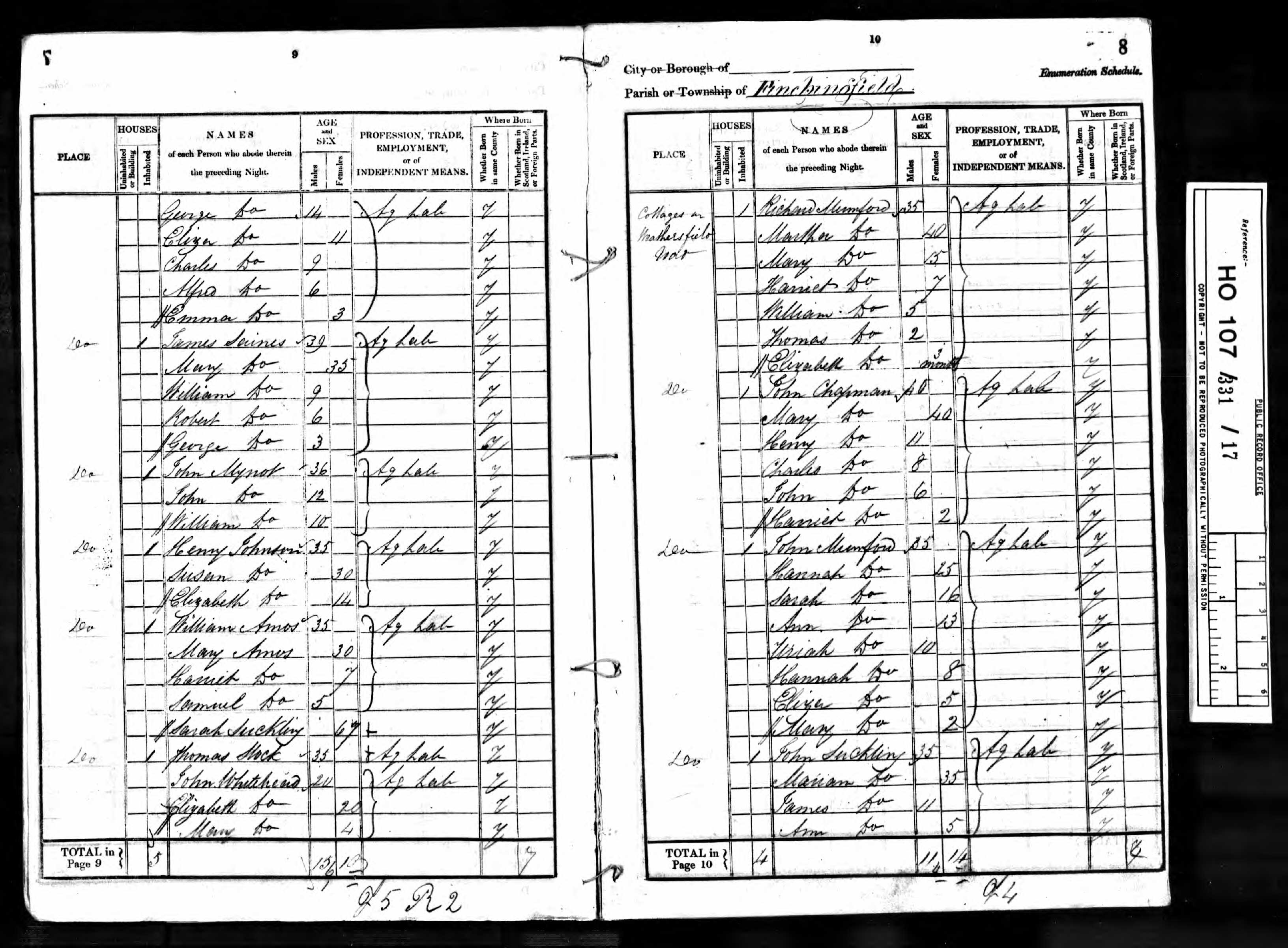 MUMFORD-John-1841-Census