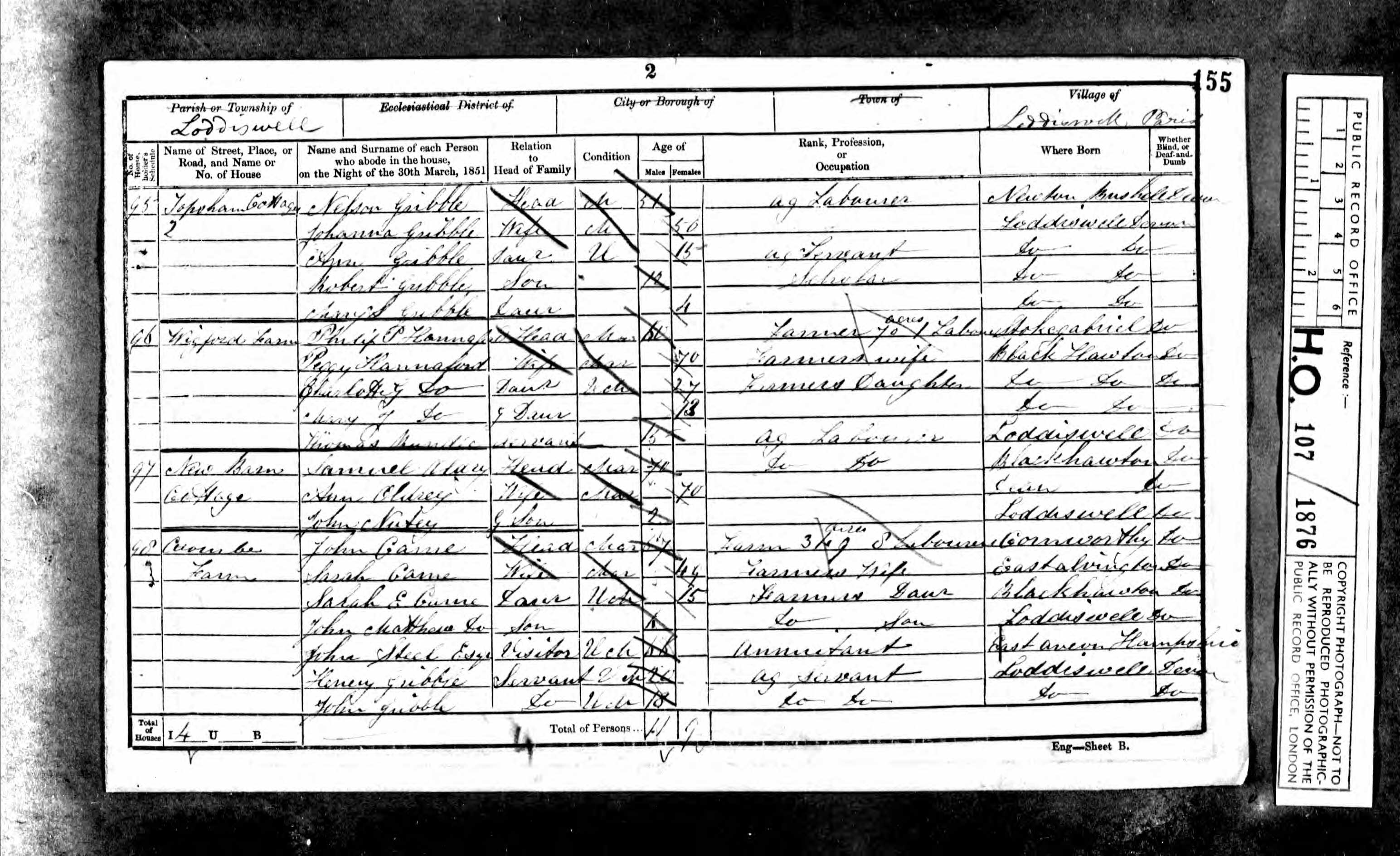 OLDREY-Samuel-1851-Census
