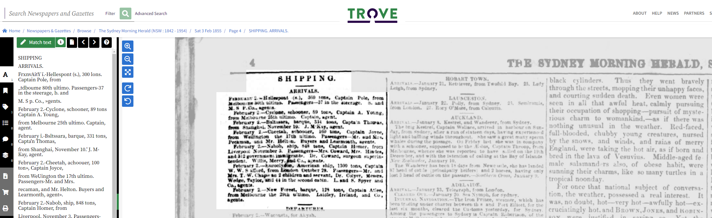 SWAIN-Samuel-1855-Nabob-Arrival-Sydney-Morning-Herald
